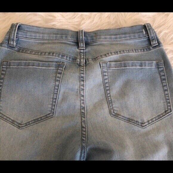 Free people light wash skinny cropped ankle jeans Women’s Size 26 - Picture 4 of 6